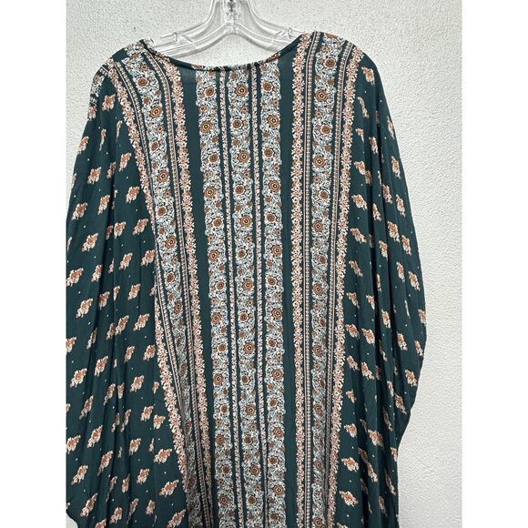 Angie Womens Floral Kimono Size Small Open Front Cover Up Boho Layering Beachy - Picture 2 of 9